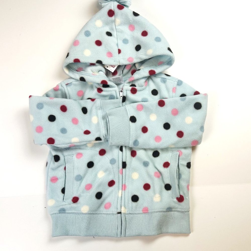 NWT Gymboree Girl Microfleece Polka Dot Hoodie Size 7